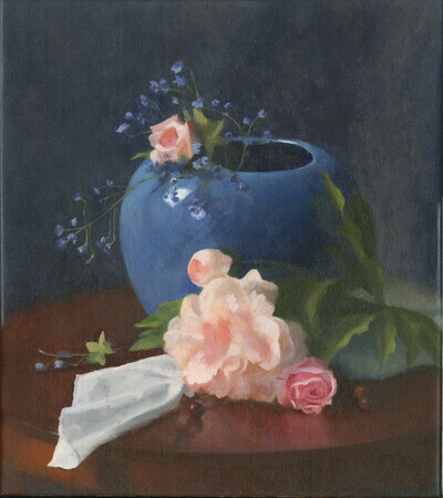 The Blue Bowl with Peony